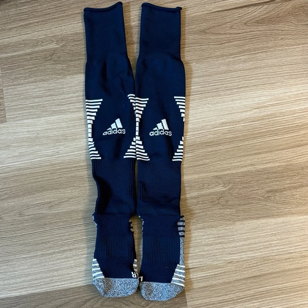 Adidas Team Speed Navy and White Soccer Socks Medium